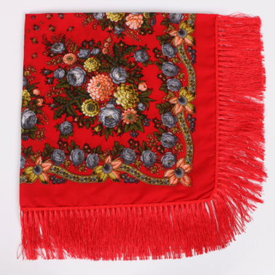 Pañuelo Étnico Estampado con Flecos de Rayón - Image 5
