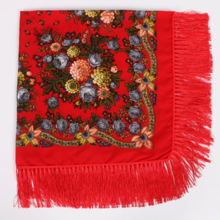 Pañuelo Étnico Estampado con Flecos de Rayón - Image 5