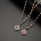 Beating Heart S925 Silver Necklace Platinum Cross Clover