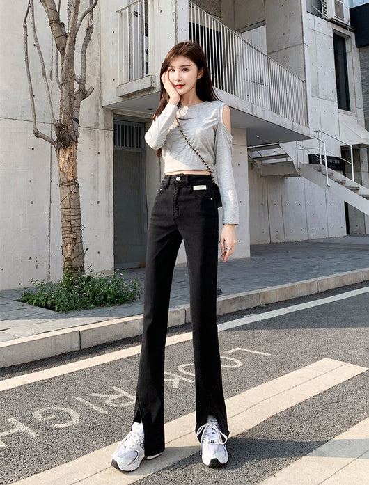 Pantalones Jeans Acampanados de Cintura Alta para Mujer - Tendencia Verano y Otoño - Image 6