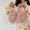 Pantuflas de Algodón con Corazón para Niña