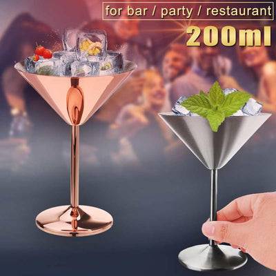 Vaso Martini de Acero Inoxidable 200ml
