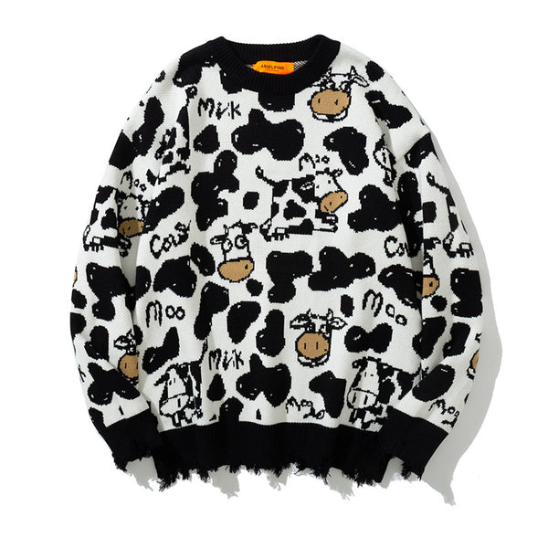 Suéter Harajuku con Estampado de Lunares para Mujer