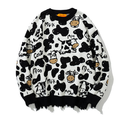 Suéter Harajuku con Estampado de Lunares para Mujer