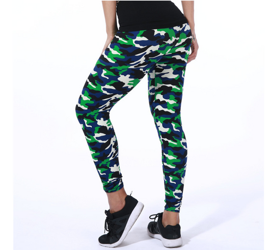 Leggings Estampado Camuflaje Floral Moda Europea y Americana - Image 3