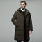 Parka Larga Acolchada de Plumas para Hombre
