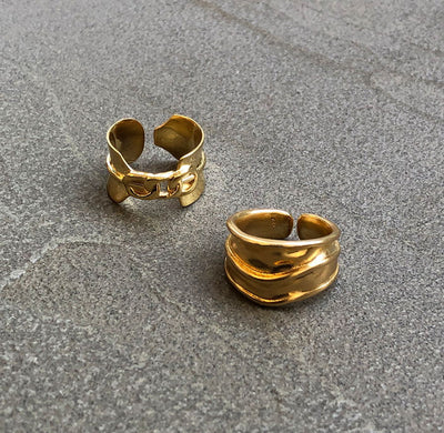 Anillo Geométrico Minimalista de Diseño Irregular para Mujer - Image 2