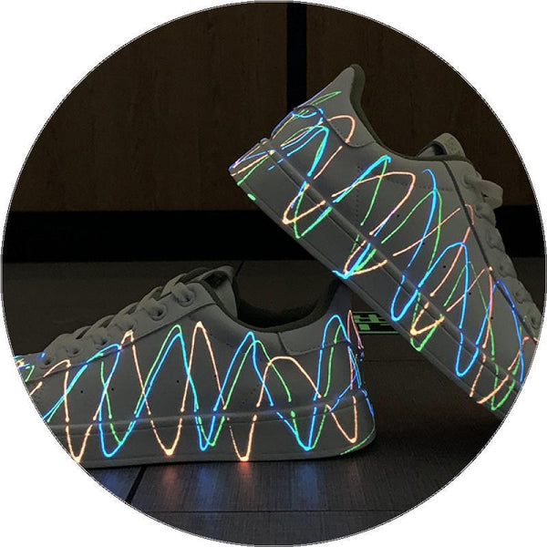Zapatillas Blancas Luminosas con Diseño Estelar para Mujer