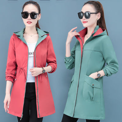 Abrigo Reversible Primavera Otoño para Mujer
