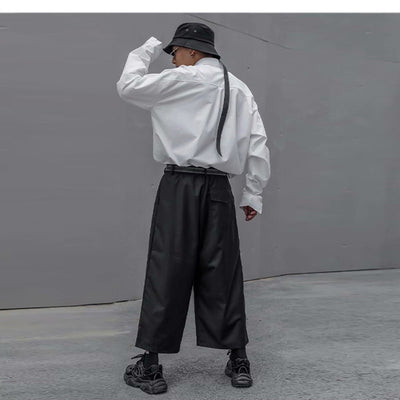 Camisa Blanca Suelta de Manga Larga para Hombre - Image 5