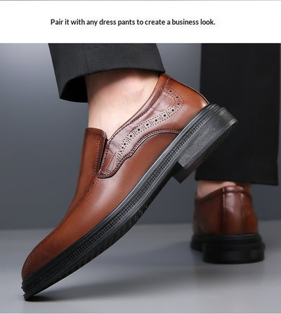 Zapatos de Cuero Puntiagudos Estilo Británico para Hombre - Image 16