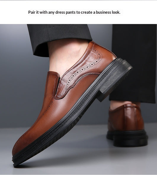 Zapatos de Cuero Puntiagudos Estilo Británico para Hombre - Image 16