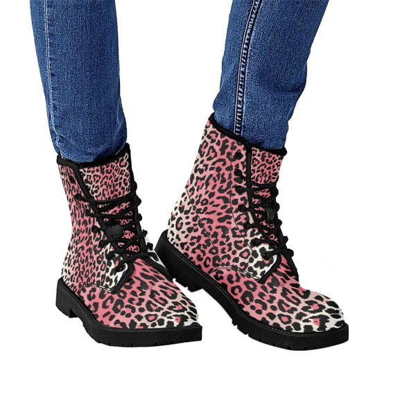 Botas Martin de Cuero para Mujer con Estampado y Tacón Bajo