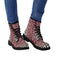 Botas Martin de Cuero para Mujer con Estampado y Tacón Bajo