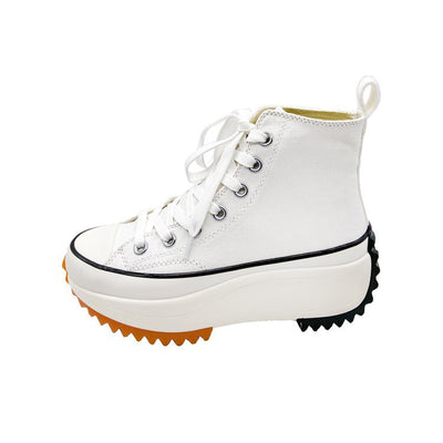 Zapatillas Altas de Lona para Mujer Estilo Coreano con Plataforma - Image 3