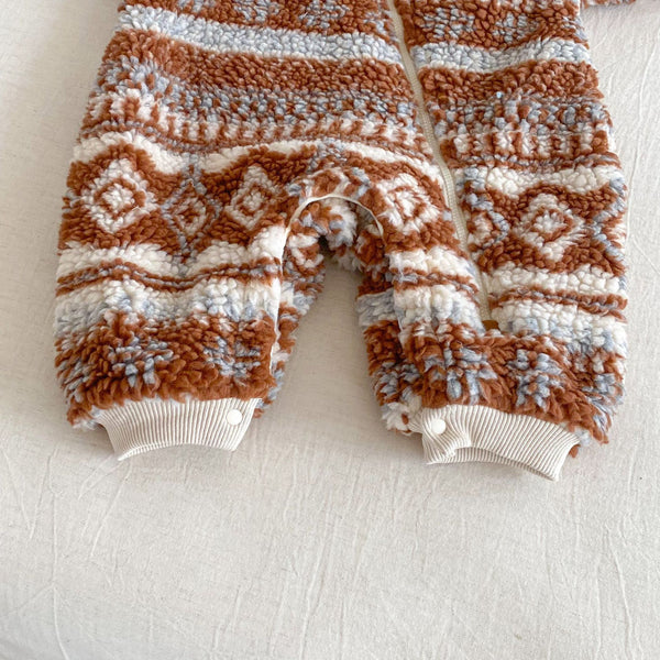 Pelele de Lana Merino para Bebé con Gorro - Colección Invierno