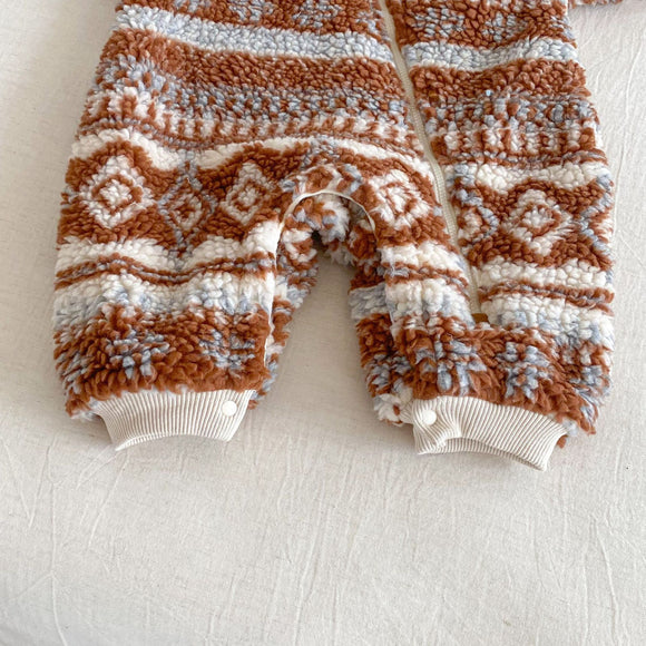 Pelele de Lana Merino para Bebé con Gorro - Colección Invierno