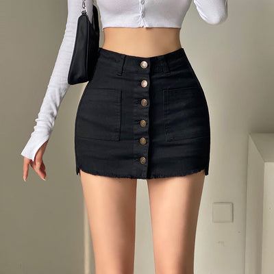 Falda Vaquera Cintura Alta Slim con Personalidad - Image 9