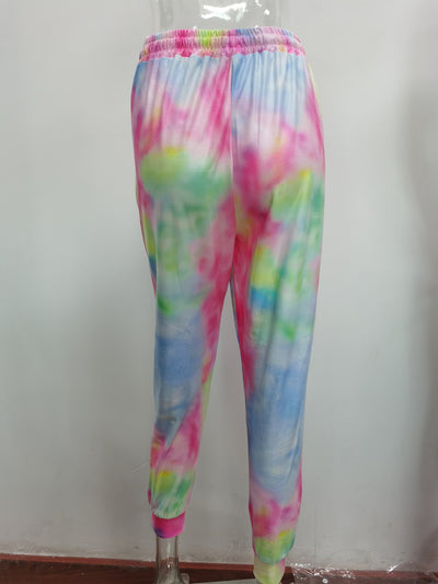 Pantalones Tie Dye Casual con Cordón para Mujer - Estilo Europeo - Image 3