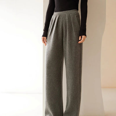 Pantalones Anchos de Cachemira para Mujer Otoño e Invierno - Image 2