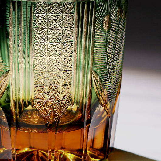 Vaso de Whiskey de Cristal Tallado a Mano con Diseño de Pavo Real - Image 20