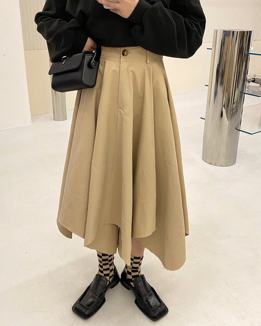 Falda Slim de Cintura Alta con Diseño Irregular - Image 13