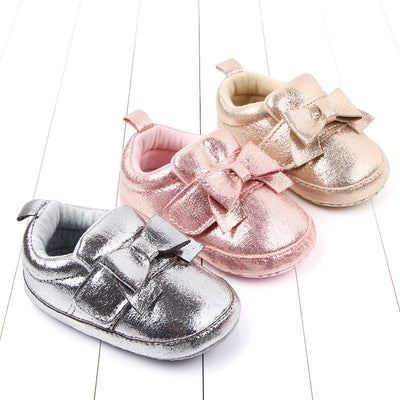 Zapatitos de Bebé con Moño Brillante