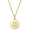 Single Studded Letter Necklace D 925 Plateado