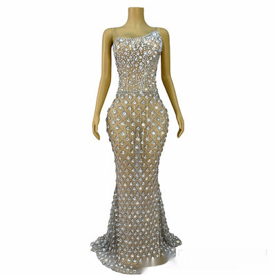 Vestido Asimétrico Diamante con Diseño Vanguardista - Image 14