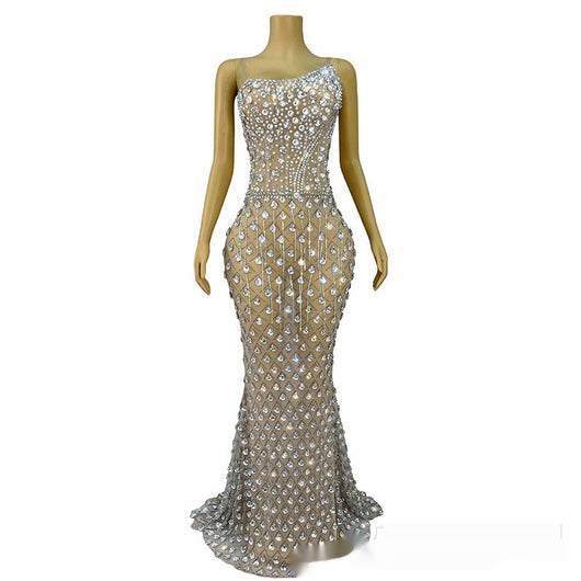 Vestido Asimétrico Diamante con Diseño Vanguardista - Image 14
