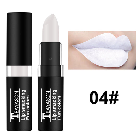 Labial Oscuro Nude Blanco Vampiro - Maquillaje Halloween Retro Creativo - Image 8