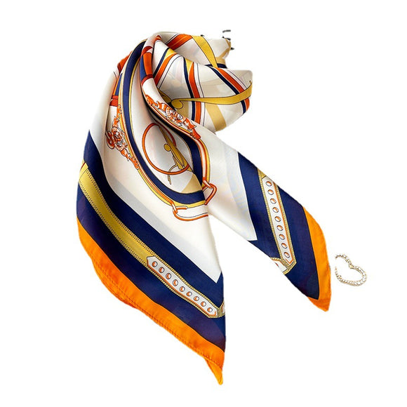 Pañuelo de Seda Estampado Primavera Otoño