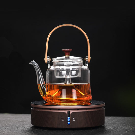 Tetera Japonesa de Vidrio con Asa de Bambú