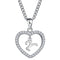 26-letter zircon heart necklace26-letter zircon heart necklace Plateado Y