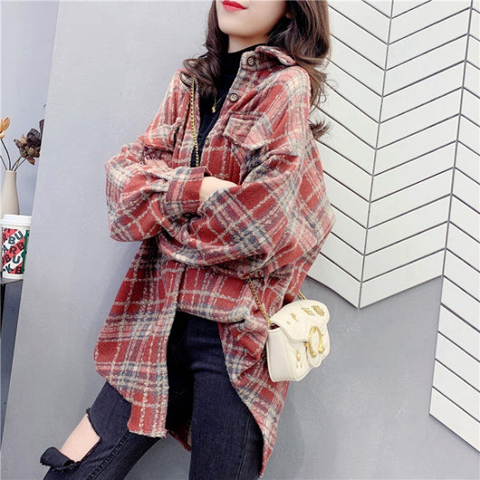 Camisa de Cuadros Gruesa con Forro Térmico para Otoño e Invierno