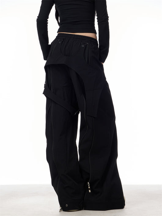 Pantalones Anchos de Patchwork para Mujer - Diseño Casual y Versátil - Image 13