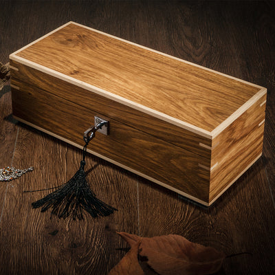 Joyero de Madera de Palisandro con Doble Compartimento y Cerradura de Seguridad - Image 3
