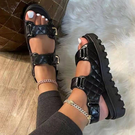 Sandalias Plataforma con Velcro