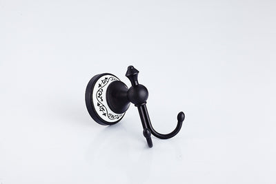 Perchero Europeo Antiguo Negro con Base de Cerámica para Abrigos y Sombreros - Image 11