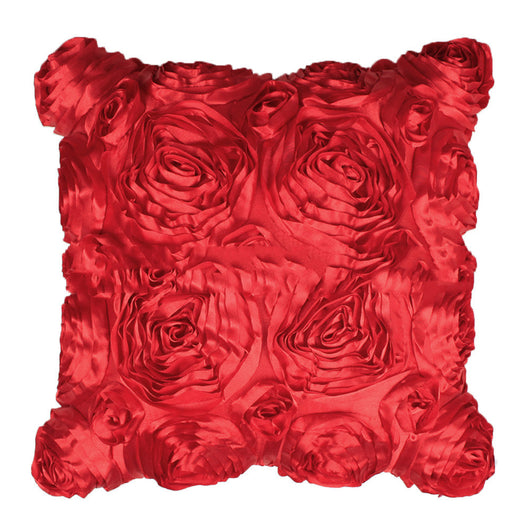Funda de Cojín Satén con Bordado de Rosas - Image 7