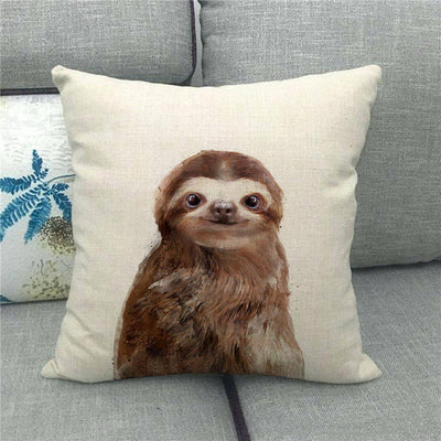 Funda de Almohada de Lino con Estampado de Búho - Image 5
