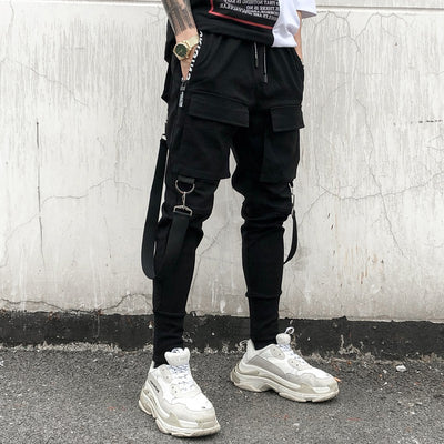 Pantalones Casuales Harlan Wei con Detalles de Cinta - Image 13