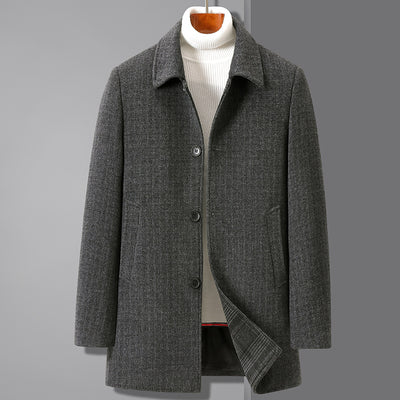 Abrigo de Lana para Hombre con Forro Desmontable de Plumón - Invierno Cálido y Versátil - Image 3