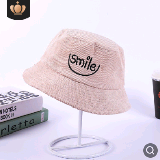 Gorra Pescador Pana Mujer Otoño Invierno Estilo Harajuku Bordado - Image 2