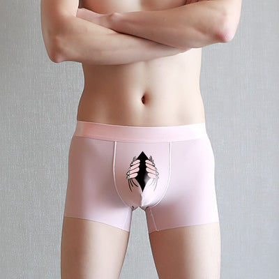 Bóxers para Hombre de Seda de Hielo para Verano - Estilo Simple y Creativo - Image 10