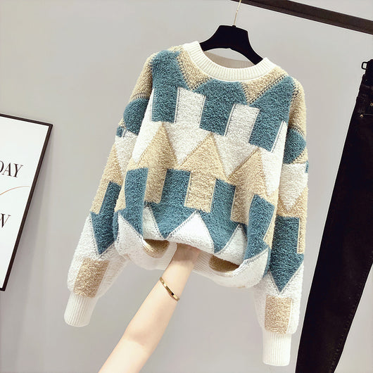 Suéter Abrigo Cuello Alto Acolchado Oversize para Mujer - Image 13