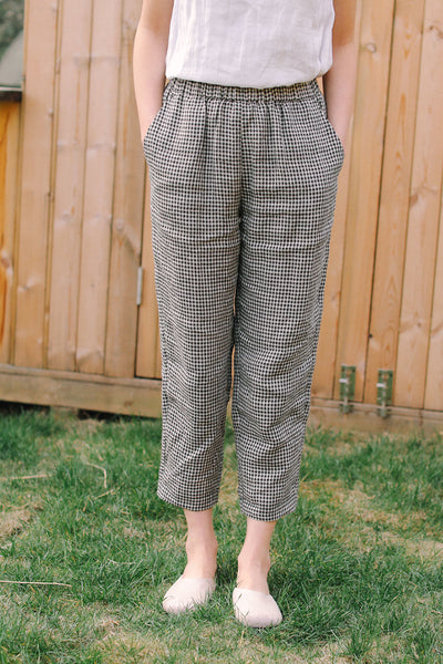 Pantalones de Lino y Algodón a Cuadros - Corte Relajado y Cómodo - Image 11