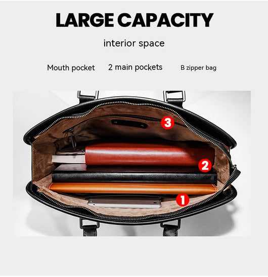 Maletín Profesional Hombre Crossbody Tejido - Bolsa Ejecutiva para Computadora - Image 16