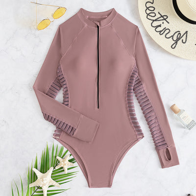 Traje de Baño Enterizo con Protección Solar y Cierre en el Pecho - Image 5