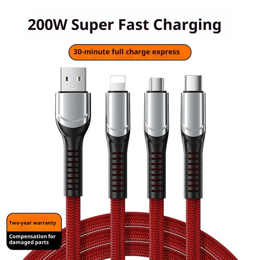 Cable de Carga Ultrarrápida 240W Tres en Uno para Negocios - Image 3